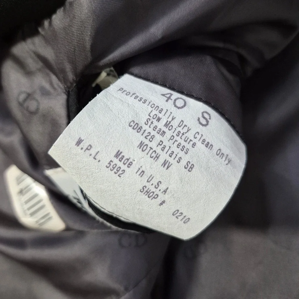 Christian Dior Tuxedo Jacket Men 40S Black Loro Piana Wool Peak Lapel Formal USA